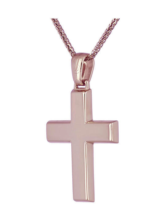 Men's Rose Gold Cross 14K