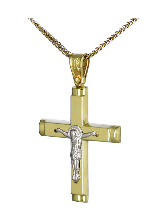 Herren Gold Kreuz 14K