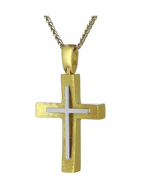 Herren Gold Kreuz 14K