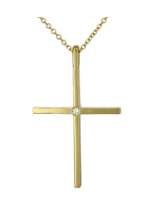 Women's Gold Cross 14K with Chain