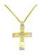 Damen Gold Kreuz 14K mit Kette