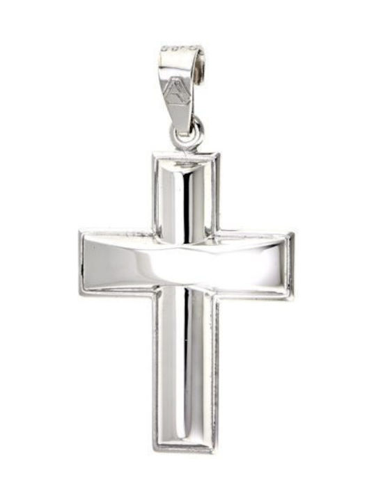 Damen Weißgold Kreuz 14K