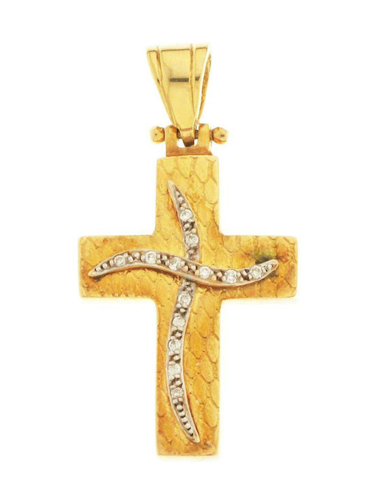 Damen Gold Kreuz 18K