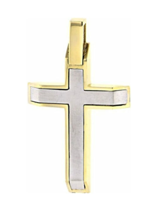 Gold Kreuz 14K Beidseitig