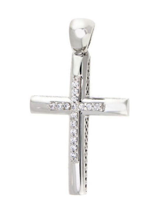 Women's White Gold Cross 14K