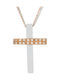 Women's White Gold Cross 14K