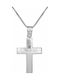 Men's White Gold Cross 14K with Chain