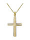 Herren Gold Kreuz 14K mit Kette