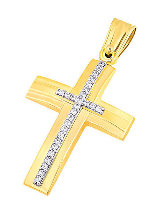 Femeiesc Aur Cruce 14K