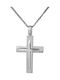 Men's White Gold Cross 14K with Chain