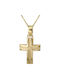 Herren Gold Kreuz 14K mit Kette