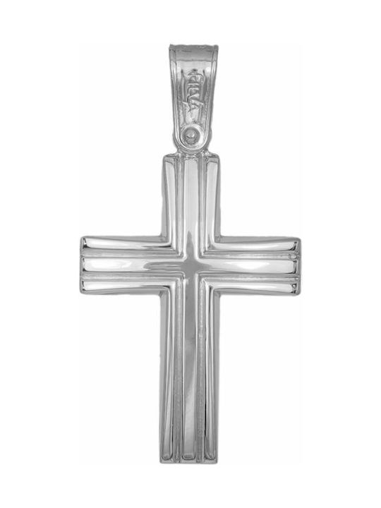 Men's White Gold Cross 9K