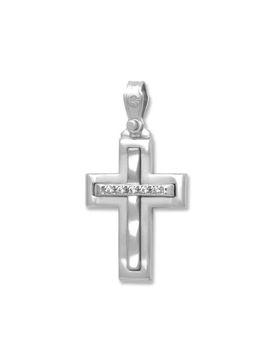 Women's White Gold Cross 14K