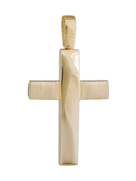 Herren Gold Kreuz 14K