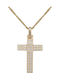 Damen Gold Kreuz 14K mit Kette