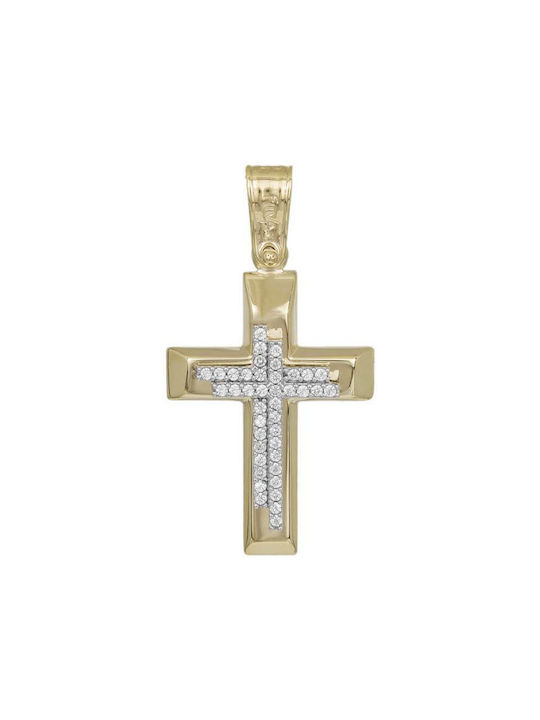 Femeiesc Aur Cruce 14K