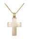 Herren Gold Kreuz 14K mit Kette