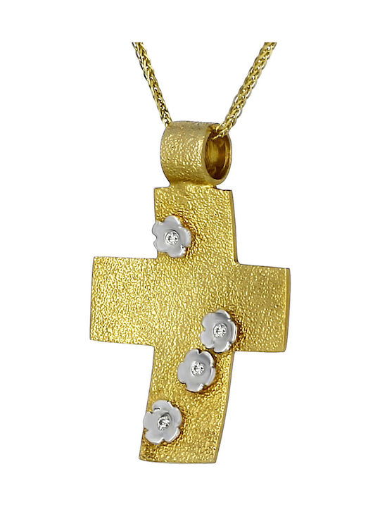 Femeiesc Aur Cruce 14K