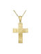 Men's Gold Cross 18K with Chain