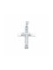 White Gold Cross 14K Xr389