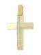 Gold Kreuz 14K Beidseitig