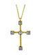 Damen Gold Kreuz 18K mit Kette