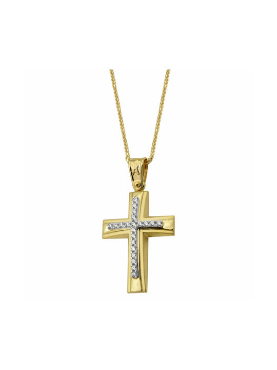 Gold Kreuz 9K mit Kette