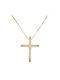 Damen Gold Kreuz 14K mit Kette