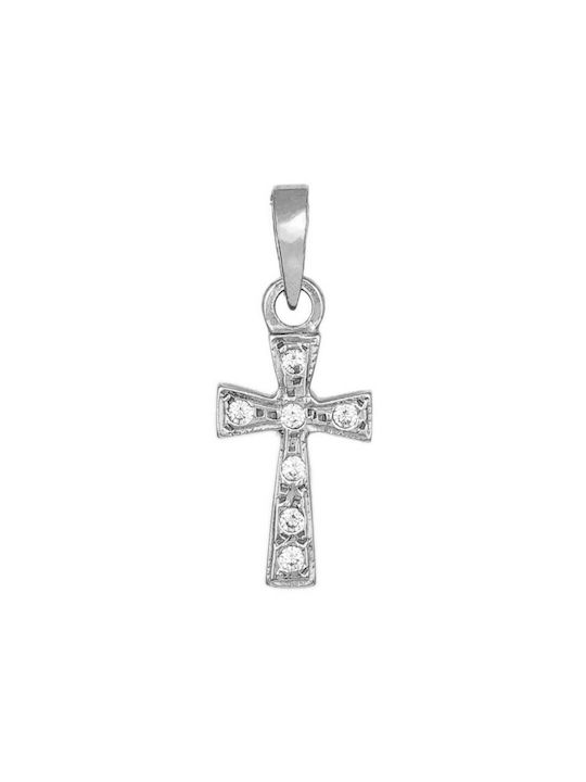 White Gold Cross 14K