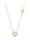 Abadianakis Damen Gold Kreuz 9K mit Kette