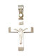 Triantos White Gold Cross 14K