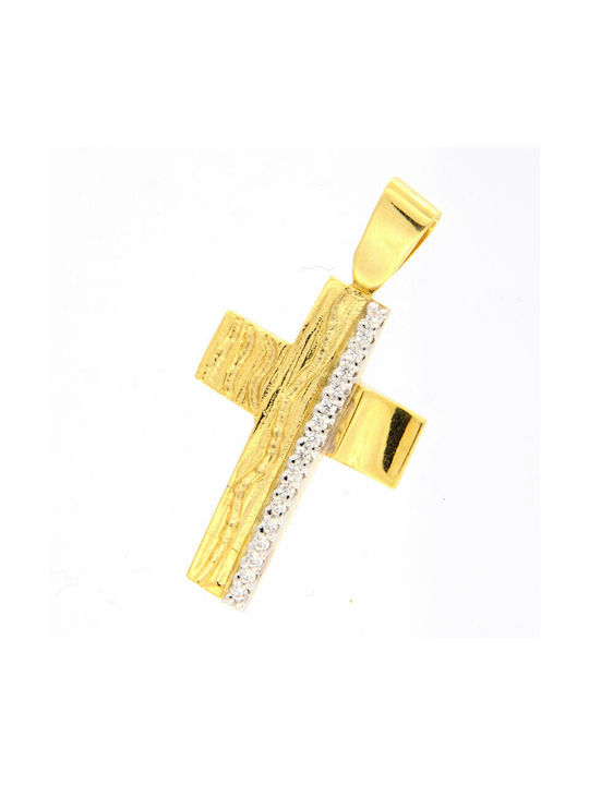 Ios Damen Gold Kreuz 14K