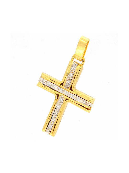 Ios Damen Gold Kreuz 14K