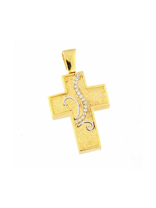 Ios Damen Gold Kreuz 14K