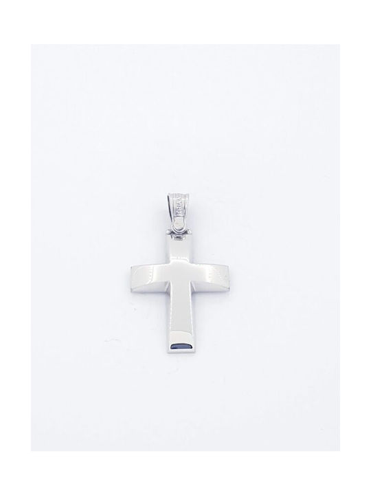 Kirkikosmima Men's White Gold Cross 14K