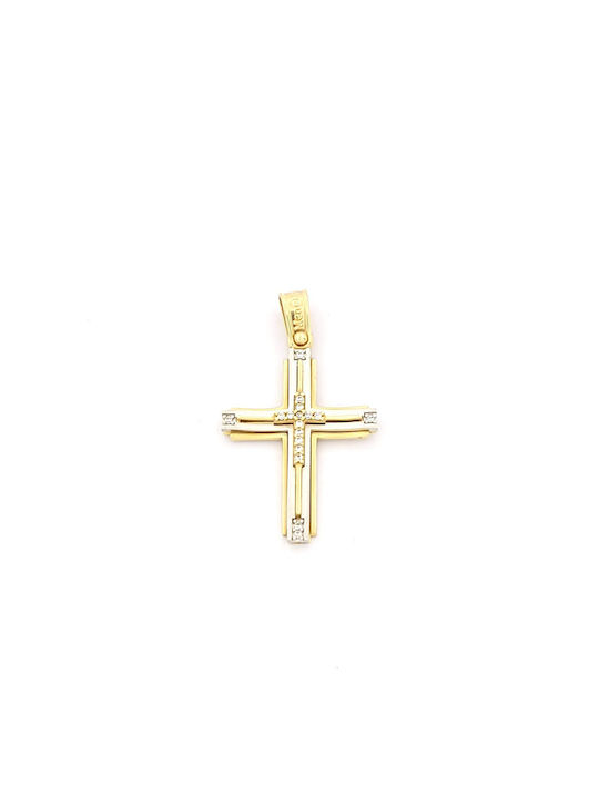 Kirkikosmima Women's Gold Cross 14K with Chain