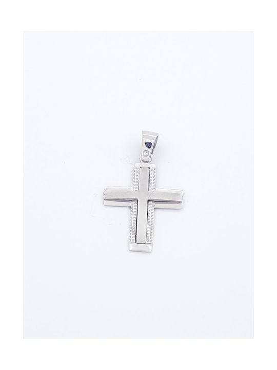 Kirkikosmima Men's White Gold Cross 14K