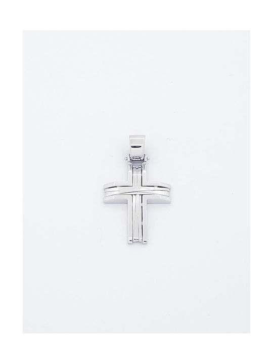 Kirkikosmima Men's White Gold Cross 14K