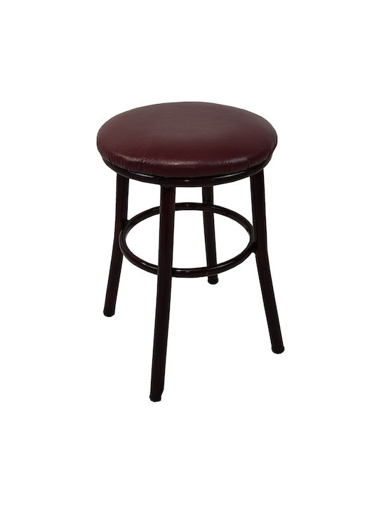 Stool For Living Room Metallic Burgundy 32x40x45cm