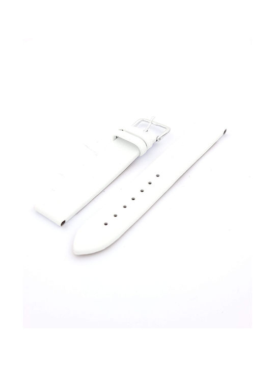 Leather Strap White 18mm