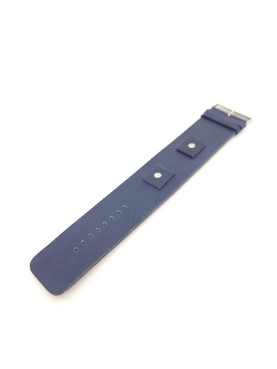 Leather Strap Blue 40mm