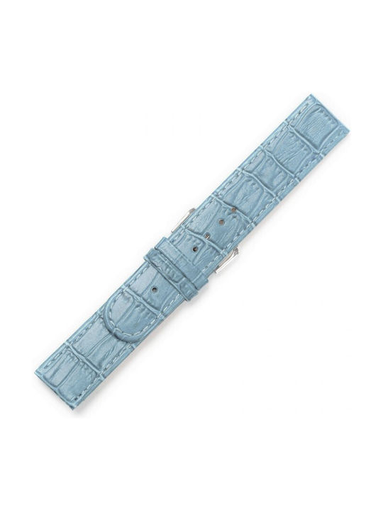 Leather Strap Light Blue 16mm