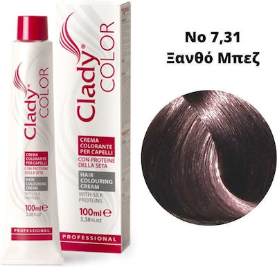 Clady Color Βαφή Μαλλιών 7.31 Ξανθό Μπεζ 100ml