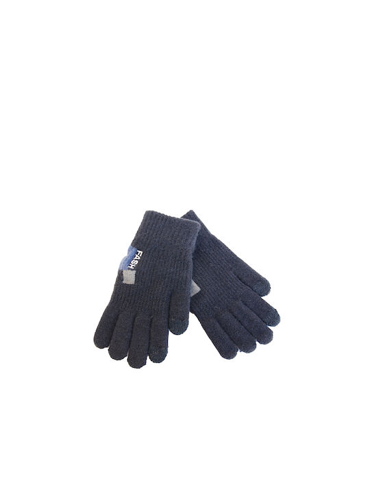 Vamore Marineblau Gestrickt Handschuhe Berührung