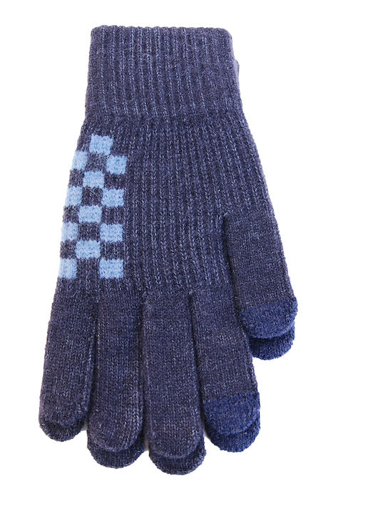 Vamore Marineblau Gestrickt Handschuhe Berührung