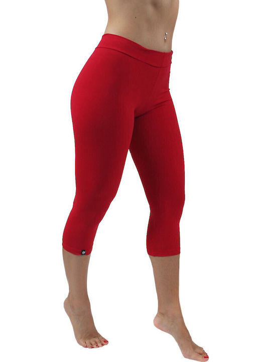 Instruire Colanti de femei Capri Colanti Push Up Red