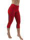 Instruire Colanti de femei Capri Colanti Push Up Red