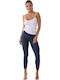 Margo Instruire Colanti de femei Cropped Colanti Talie inalta Albastru marin