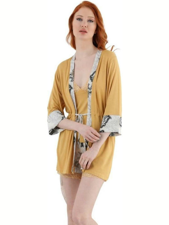 Sevim Summer Women's Pyjama Set Yellow