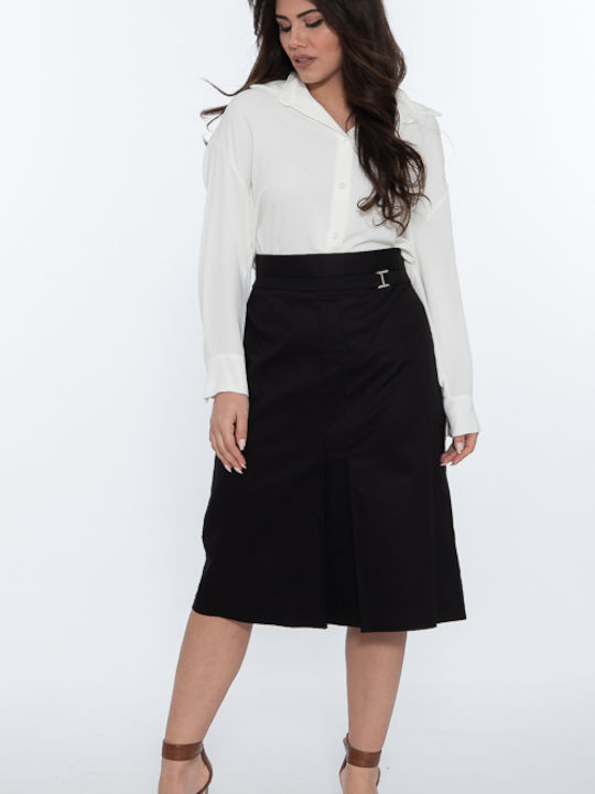 Korinas Fashion High Waist Women's Skirt Black